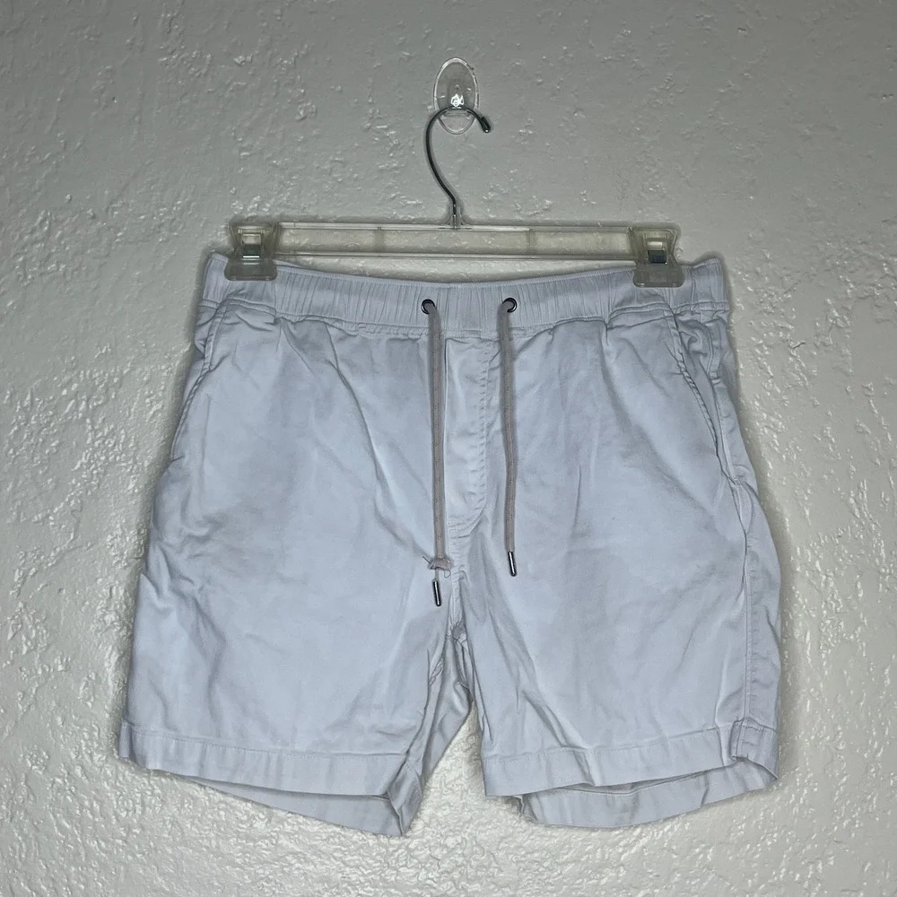 FAHERTY Men's Essential Drawstring Shorts Birch White MBS2436-BIR Size M